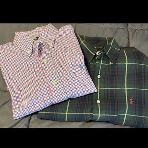 Ralph Lauren Lot Sale Mens L  100% Cotton Long Sleeve ButtonUp Blake/Classic Fit